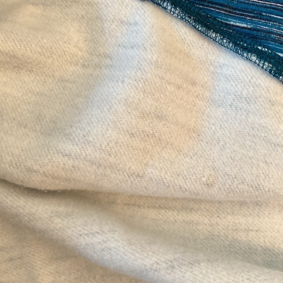 T by Talbots L/S Funnel Neck Spacedye Sweatshirt Teal Size Medium - Picture 9 of 9